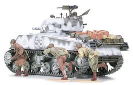 Tamiya - M4A3 Sherman 105mm Howitzer Assault Support Tank Plastic Model Kit - Hobby Recreation Products