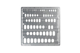 Tamiya - Modeling Template (Rounded Rectangles/1-6mm) - Hobby Recreation Products