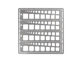 Tamiya - Modeling Template Square, 1-10mm - Hobby Recreation Products