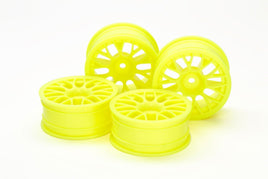 Tamiya - RC Medium-Narrow Mesh Wheels, 24mm Width, Offset +2, Yellow, 4pcs - Hobby Recreation Products