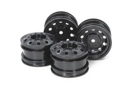 Tamiya - RC On Road Racing Truck Wheels, Black, Front & Rear - Hobby Recreation Products