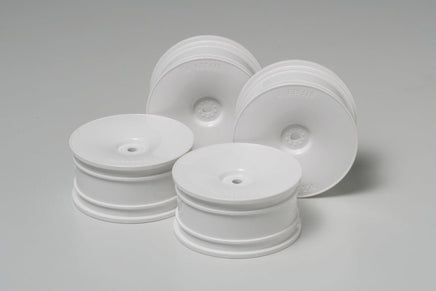 Tamiya - RC White Dish Wheel (4pcs), 26mm Width, 0 Offset - Hobby Recreation Products