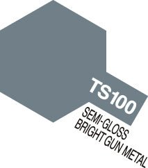 Tamiya - Spray Lacquer TS-100 Bright Gun Metal - 100ml Spray Can - Hobby Recreation Products