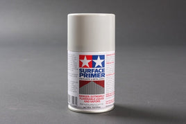Tamiya - Surface Primer 100ml Aerosol Spray Can, for Plastic and Metal, Gray - Hobby Recreation Products