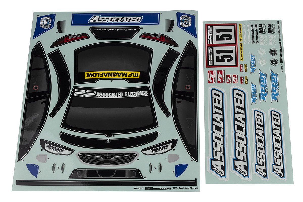 Apex2 Sport ST550 Decal Sheet| Hobby Recreation Products