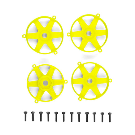 Team Associated - DC10 FT Adjustable Wheel Face Plate, Fluorescent Yellow - Hobby Recreation Products