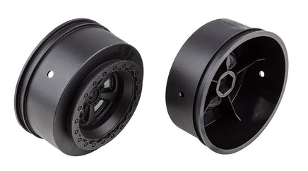 Team Associated - DR10 Drag Rear Wheels, Black - Hobby Recreation Products
