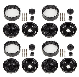 Team Associated - Enduro Steelie Wheels, 1.9", Black - Hobby Recreation Products