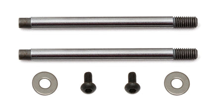 Team Associated - Factory Team 3X23 Shock Shafts (2), V2, Chrome - Hobby Recreation Products