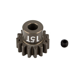 Team Associated - Factory Team Pinion Gear, 15 Tooth-MOD 1, 5mm Shaft, Aluminum - Hobby Recreation Products