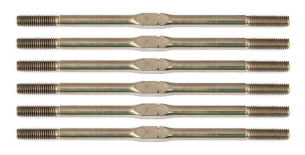 Team Associated - Factory Team Titanium Turnbuckle Set, for ProSC10, 3x67mm (2.65in) Silver - Hobby Recreation Products