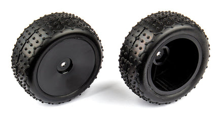 Team Associated - Front Narrow Mini Pin Tires, Mounted, for Reflex 14T or 14B - Hobby Recreation Products