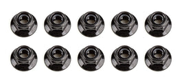 Team Associated - M5 Locknuts, Flanged, Black - Hobby Recreation Products