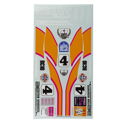 Team Associated - RC10 Team Car Kit Decal Sheet - Hobby Recreation Products