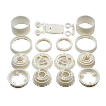 Team Associated - RC10 Wheels, front and rear, white - Hobby Recreation Products