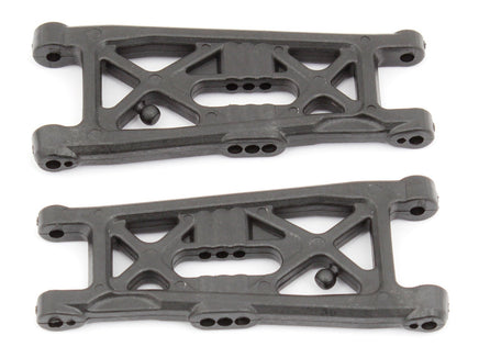 Team Associated - RC10B6 Factory Team Front Suspension Arms, Flat, Carbon Fiber - Hobby Recreation Products