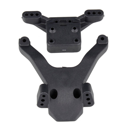 Team Associated - RC10B6 Factory Team Top Plate Ballstud Mount, Carbon - Hobby Recreation Products