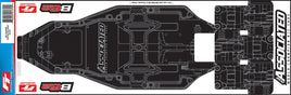 Team Associated - RC10B6.2 Factory Team Chassis Protective Sheet, Printed, for RC10B6.2 - Hobby Recreation Products