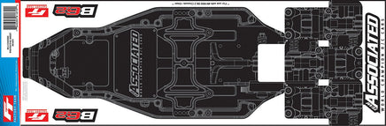 Team Associated - RC10B6.2 Factory Team Chassis Protective Sheet, Printed, for RC10B6.2 - Hobby Recreation Products