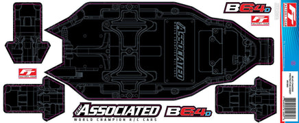 Team Associated - RC10B6.4D Factory Team Chassis Protective Sheet, Printed - Hobby Recreation Products