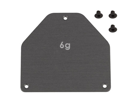 Team Associated - RC10B7 FT Aluminum Servo Weight Plate, 6g - Hobby Recreation Products