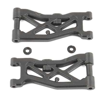 Team Associated - RC10B74 Factory Team Front Suspension Arms, Carbon Fiber - Hobby Recreation Products