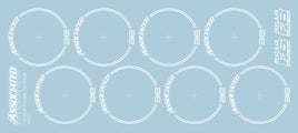 Team Associated - RC10F6 Tire Decals, White - Hobby Recreation Products