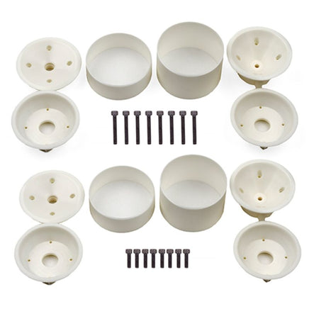 Team Associated - RC10T Wide Rear and Narrow Front Wheels, (3 - piece) white - Hobby Recreation Products