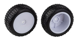 Team Associated - Reflex 14 Mini Pin Tires Mounted on Wide Wheels, White - Hobby Recreation Products