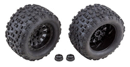 Team Associated - Rival MT10 Tires and Method Wheels, Mounted, Hex, Black - Hobby Recreation Products