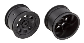 Team Associated - SR10 Black Rear Wheels, 1 pair - Hobby Recreation Products