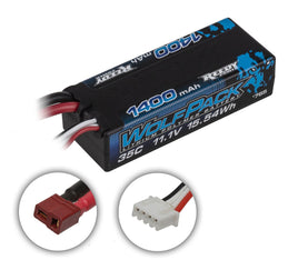 Team Associated - WolfPack LiPo Mini 1400mAh 35C 3S 11.1V with T - plug - Hobby Recreation Products