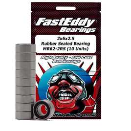 Team FastEddy - Tamiya 620 Rubber Sealed Replacement Bearing 2x6x2.5mm (10) - Hobby Recreation Products