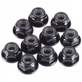 Team KNK - (10) 4mm Flanged Nylock Wheel Serrated Nuts - Hobby Recreation Products