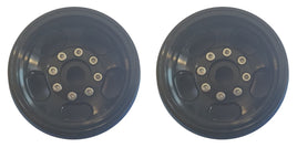 Team KNK - 1.55" Aluminum Beadlock 5 Slot Wheels - Black (1 Pair) - Hobby Recreation Products