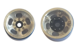 Team KNK - 1.55" Aluminum Beadlock 5 Slot Wheels - Natural (1 Pair) - Hobby Recreation Products