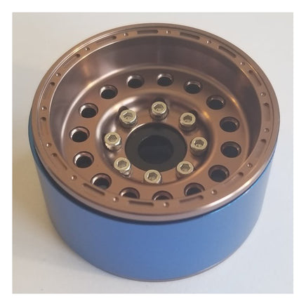 Team KNK - 1.55" Aluminum Beadlock Titan 2 Wheels - Bronze (1 Pair) - Hobby Recreation Products