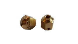 Team KNK - (2) 12mm x 10mm wide Brass Hexes with Step - Hobby Recreation Products