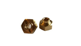 Team KNK - (2) 12mm x 6mm wide Brass Hexes with step - Hobby Recreation Products