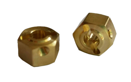 Team KNK - (2) 12mm x 8mm wide Brass Hexes with Hardware - Hobby Recreation Products