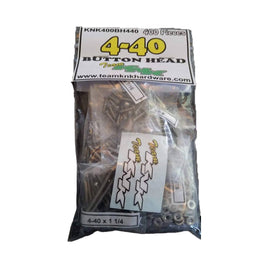 Team KNK - 4-40 Button Head Bulk Bag - 400 Piece Stainless Bulk Bag - Hobby Recreation Products