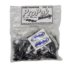 Team KNK - (700 pcs) Flat Head ProPak Black Oxide Bulk Bag - Hobby Recreation Products