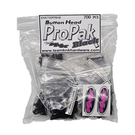 Team KNK - Button Head Pro Pak Black - 700 Piece Black Oxide Bulk Bag - Hobby Recreation Products