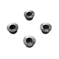 Tekno R/C - M5 Locknuts (Aluminum, Flanged, Serrated, Black, 4pcs)