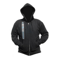 Tekno R/C - "Stripe" Zippered Hoodie (Vertical Design, Black, S)