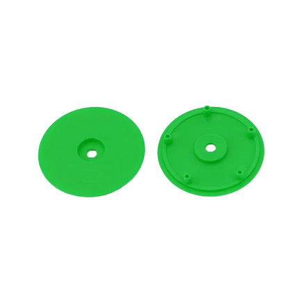 Whitz Racing - 1/10 Whiplash Front 2.2" 12mm Sprint Car Wheels (2) with Inserts, Green - Hobby Recreation Products