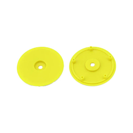 Whitz Racing - 1/10 Whiplash Front 2.2" 12mm Sprint Car Wheels (2) with Inserts, Yellow - Hobby Recreation Products