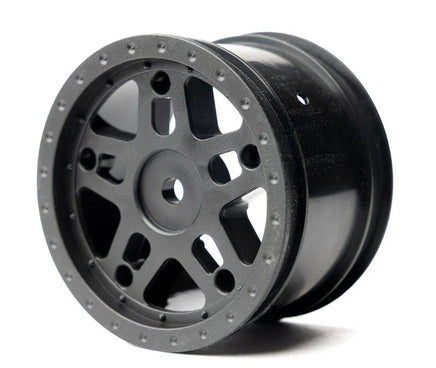 Whitz Racing - 1/10 Whiplash Rear 2.2" 12mm Sprint Car Wheels (2) with Inserts, Blue - Hobby Recreation Products