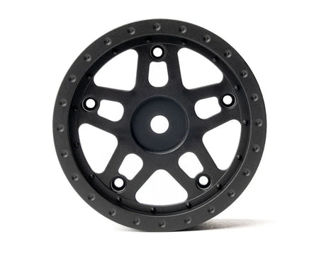 Whitz Racing - 1/10 Whiplash Rear 2.2" 12mm Sprint Car Wheels (2) with Inserts, Red - Hobby Recreation Products