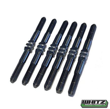 Whitz Racing - Custom Works Rocket 4 Late Model - HyperMax 3.5mm Titanium Turnbuckle Kit, Black - Hobby Recreation Products